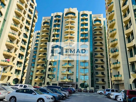 Empty 2 Bed Hall - Al Rashidiya Towers - Nice Residential Community