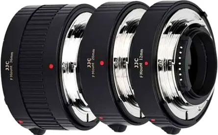 JJC Auto Focus Macro Extension Tube Set for Nikon F Mount