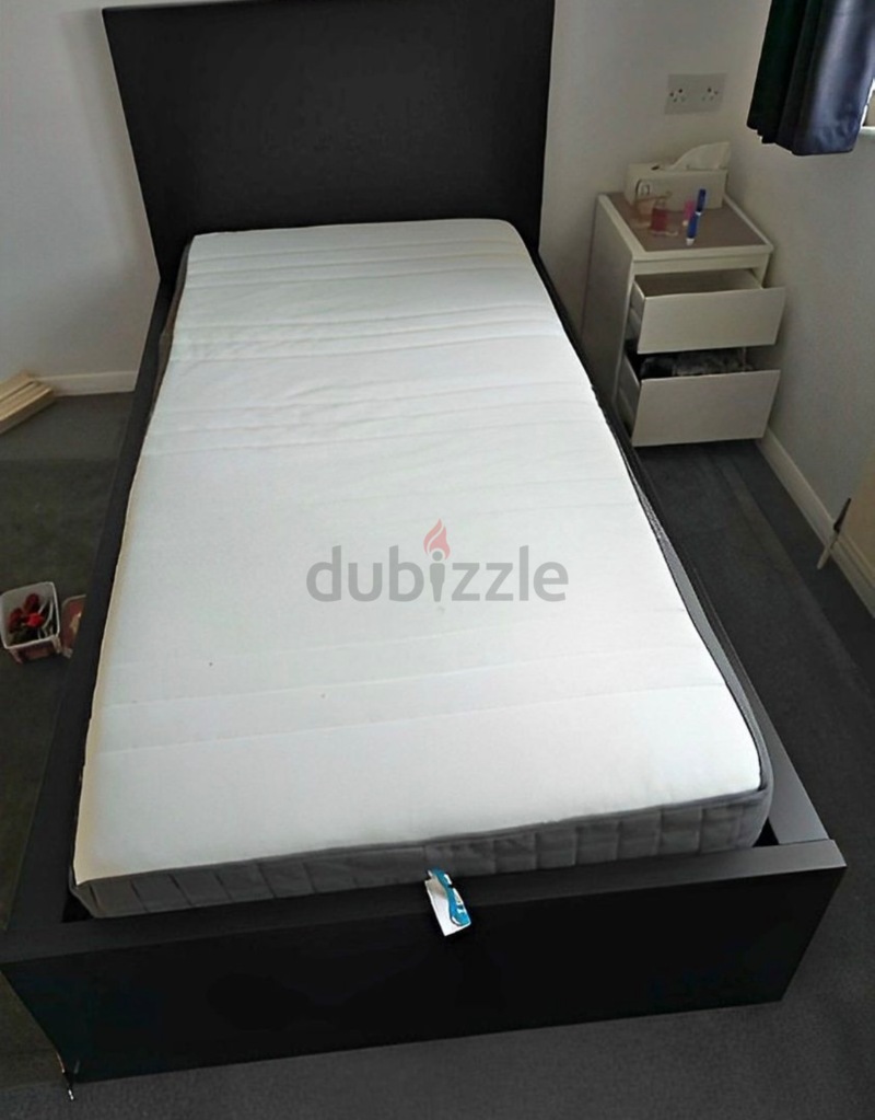 Ikea malm single bed with new mattress- 10 pieces available | dubizzle