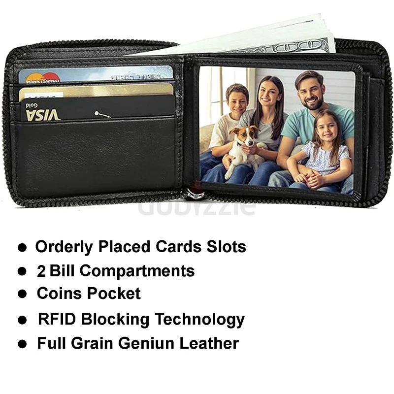 Full Zipper Leather Wallet *Blk*63172677785090114