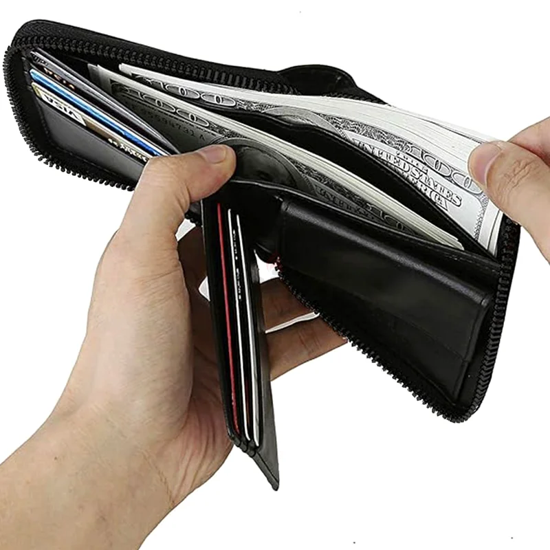 Full Zipper Leather Wallet *Blk*63172677785090113
