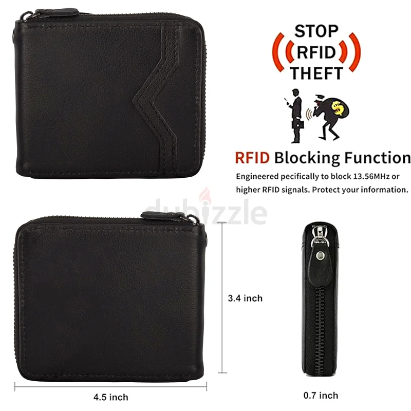 Full Zipper Leather Wallet *Blk*63172677785090111