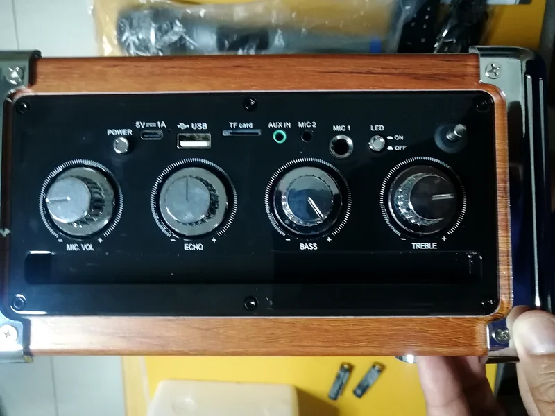JYX S55 Karaoke Machine with Two Wireless Microphones,