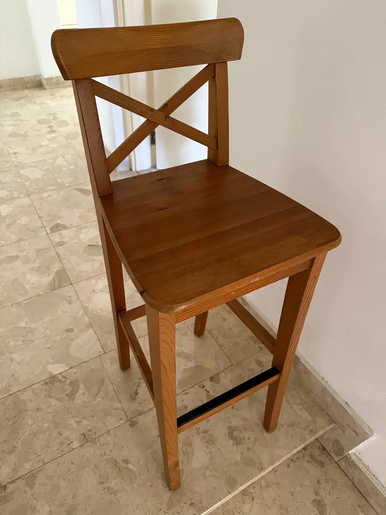 IKEA INGOLF Bar stool with backrest دوبيزل