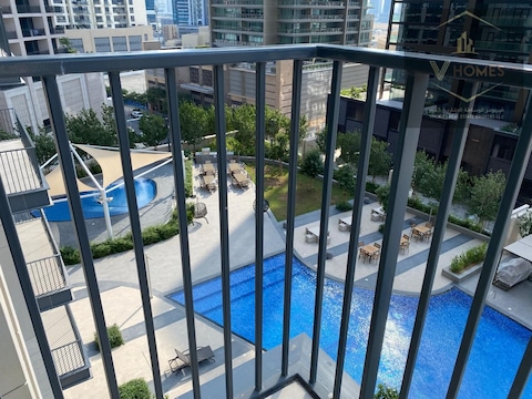 Luxurious 1br Apartment | Chiller Free | Open Pool View With Spacious Balcony