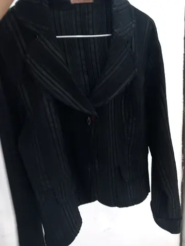 Smart casual jacket, black fabric, size XXL