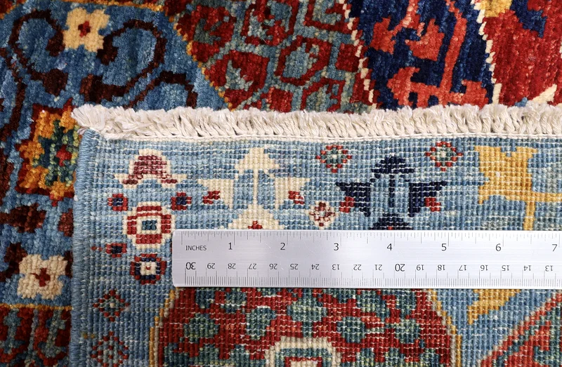 2.45 × 2.94 م | 8.1 × 9.9 قدم | سجادة مملوكية عالية الجودة | بساط أفغاني مصنوع يدويًا63210879906690111