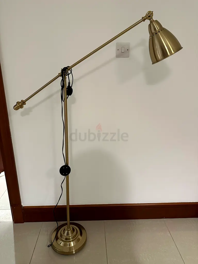 IKEA barometer gold color floor lamp دوبيزل