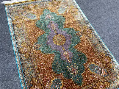 180 x 119 cm | High Quality Persian Carpet Silk Jamshedi