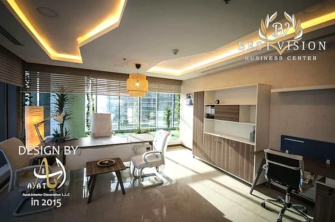 Yearly-price Starts From Aed46,000 Depends On The Size And Design Of The Office / Well-furnished O