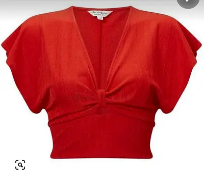 A very elegant red T-shirt, size M