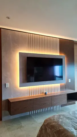 Modern media wall tv unit