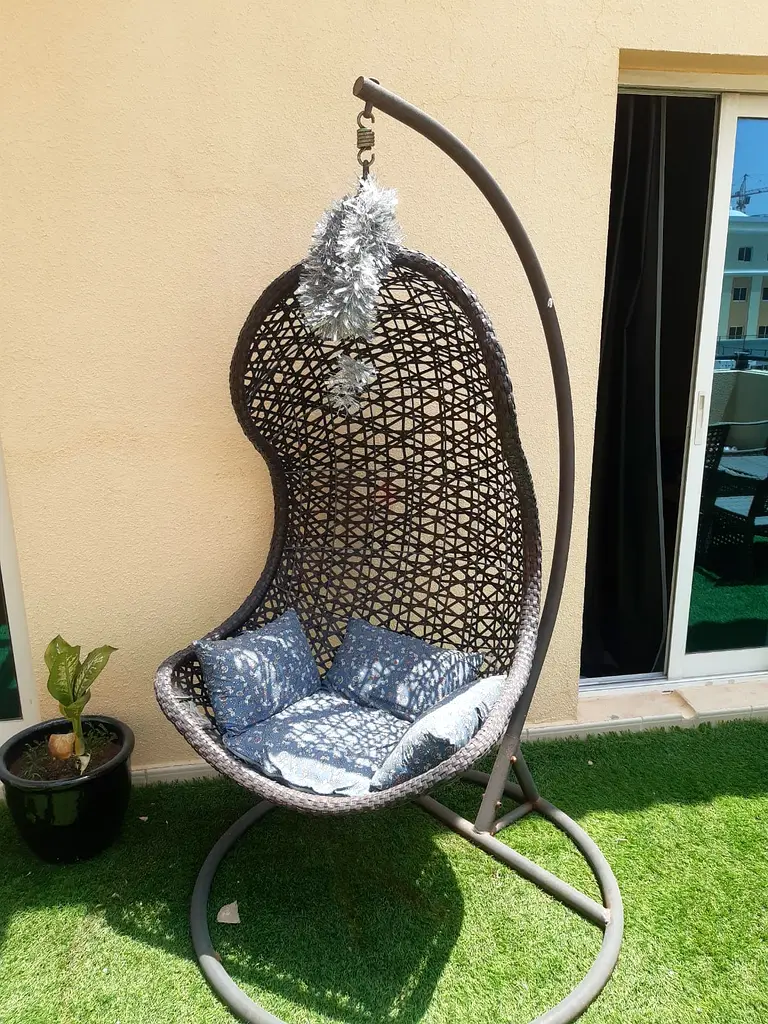 Swing Chair With Stand out door