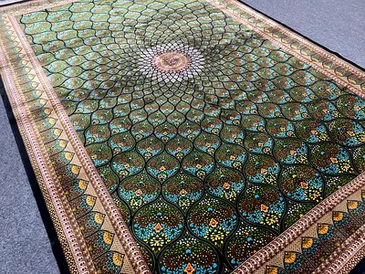 3x2m | New High Quality Silk Persian Carpet Gombad