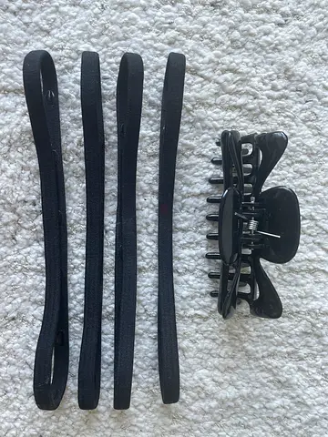 4 headbands and a hair clip