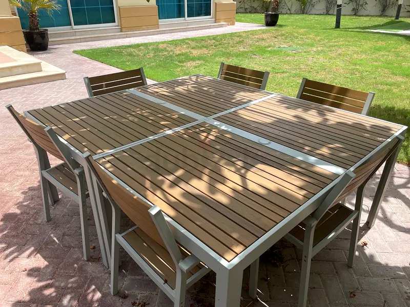 IKEA outdoor 2 tables and 6 chairs