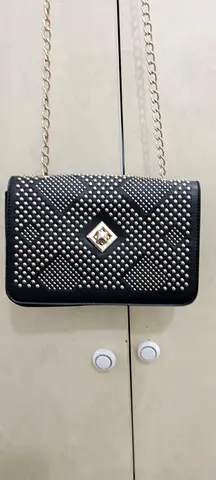 Very clean black leather bag