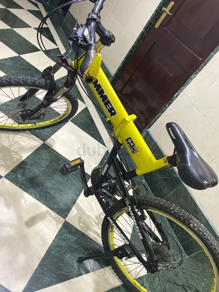 HUMMER MOUNTAIN FOLDING BIKE YELLOW دوبيزل