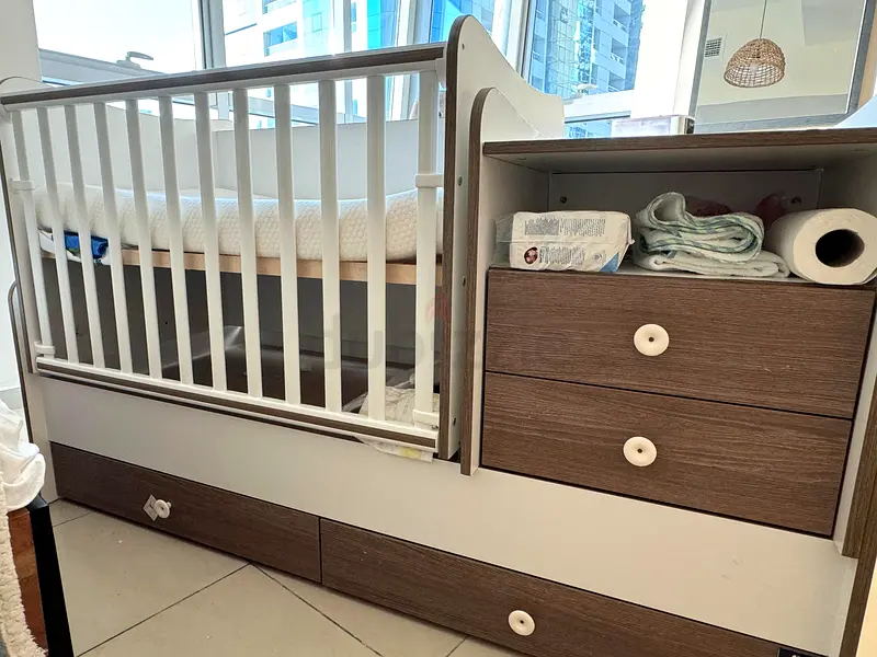 Lorelli Classic Baby/Youth Bed Combo with Cot Mattresses