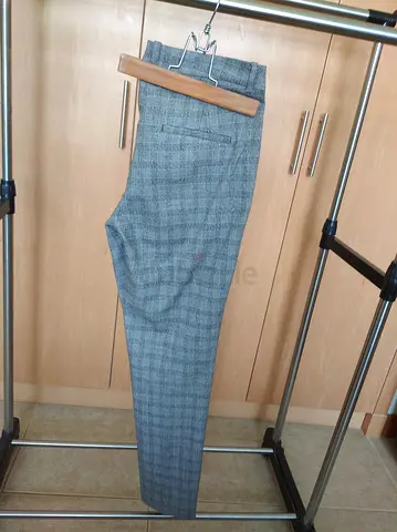 Trousers (ladies) - light grey (tweed style) - size US6 / EU36