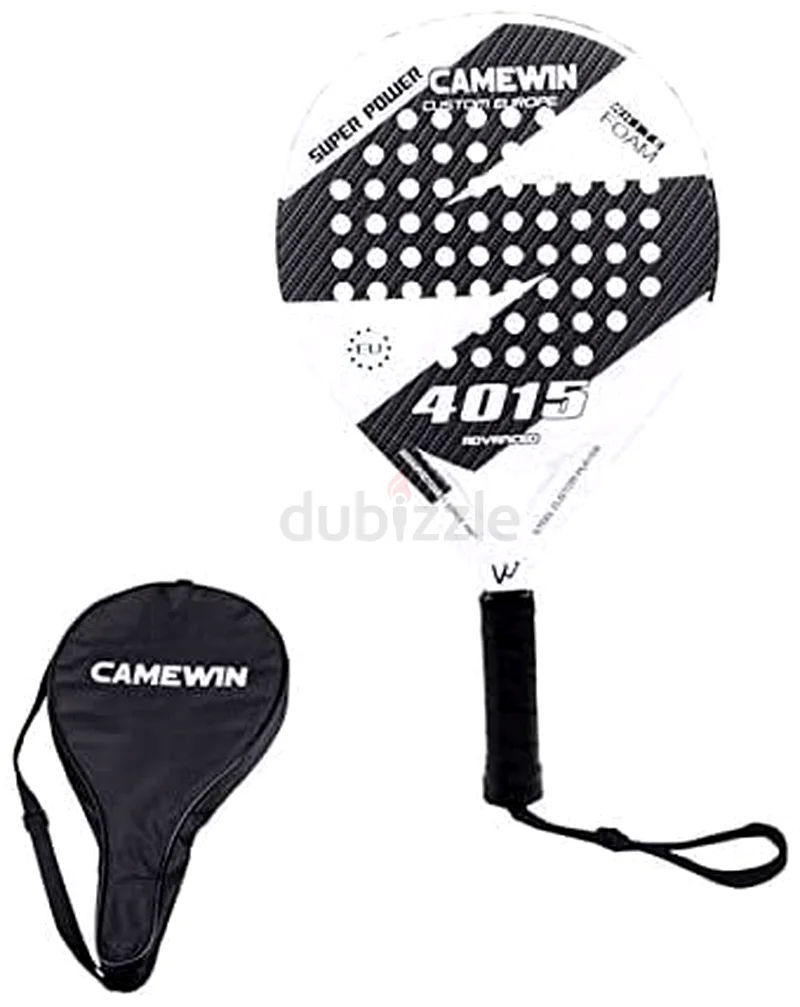 Brand New Padel Racket Camewin Padel Tennis Racket Carbon Fiber with Bag Included-White and Black63169933498883113
