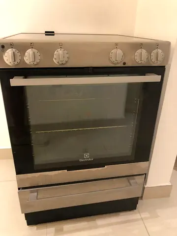 Electrolux 4 Burners  Free Standing Cooker Ceramic Hob, Silver - Ekc6051box FREE DELIVERY +WARRANTY