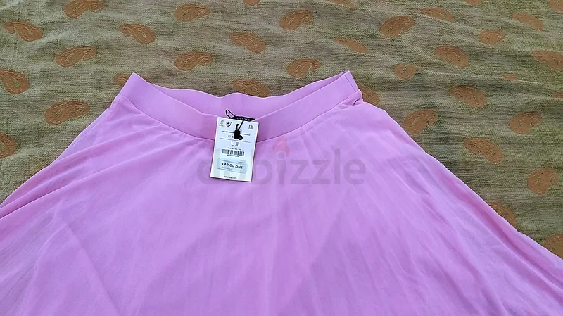 Brand new pink net pleated skirt63240125049987111