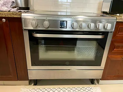 Hoover 90X60 Cm Ceramic Cooker,5 Burner , Fully Electric 90Cm Electric Multifunction Oven  Grill,