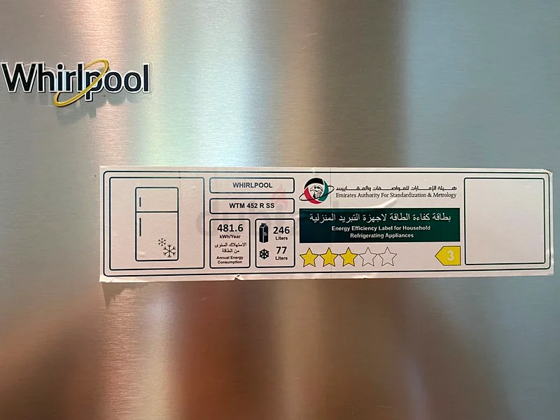 Whirlpool Top Freezer Fridge 452L 2 Doors Frost Free Silver Model-WTM452rss FREE DELIVERY +WARRANTY63200165900034112