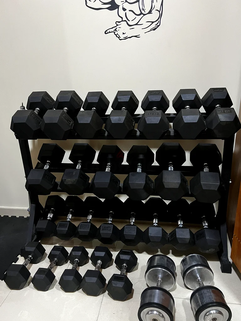Dumbbell set + Rack+ Adjustable bench