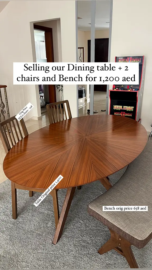 Oval dining Table Set