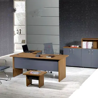 Manager Office Set(Desk, back Cabinet, Table)