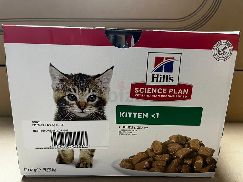 Hills Science Plan Tender Chunks in Gravy Kitten with Chicken Wet Cat Food - 85g×12629316805632031129