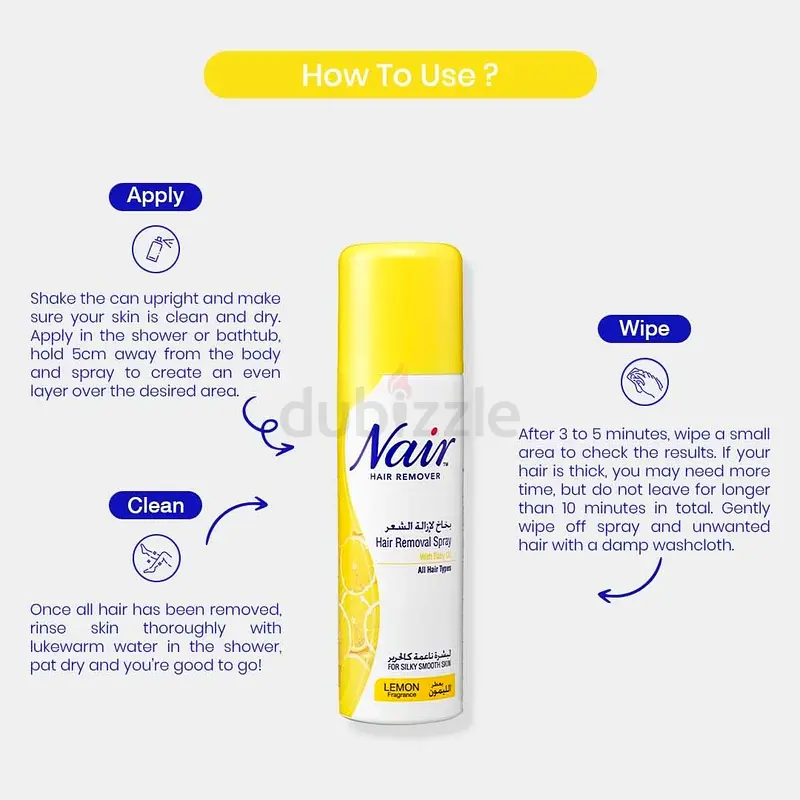Nair Hair Remover Spray Lemon Fragrance, 200 ML