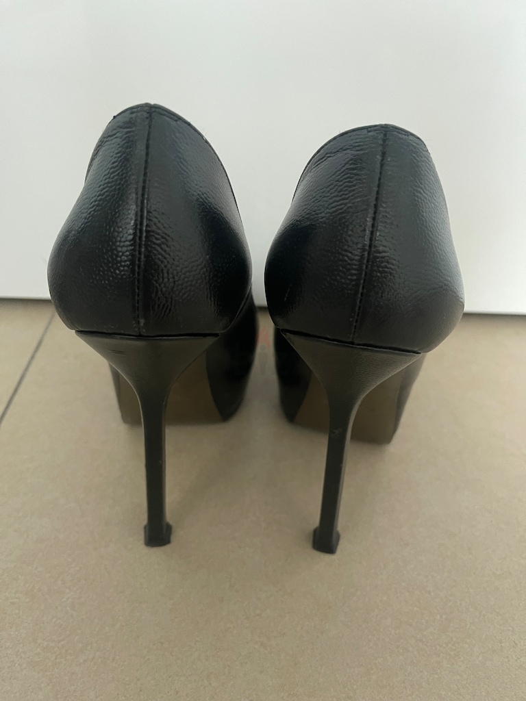 Pre loved Saint Laurent Black Tribute Platform Pumps size 37 | dubizzle