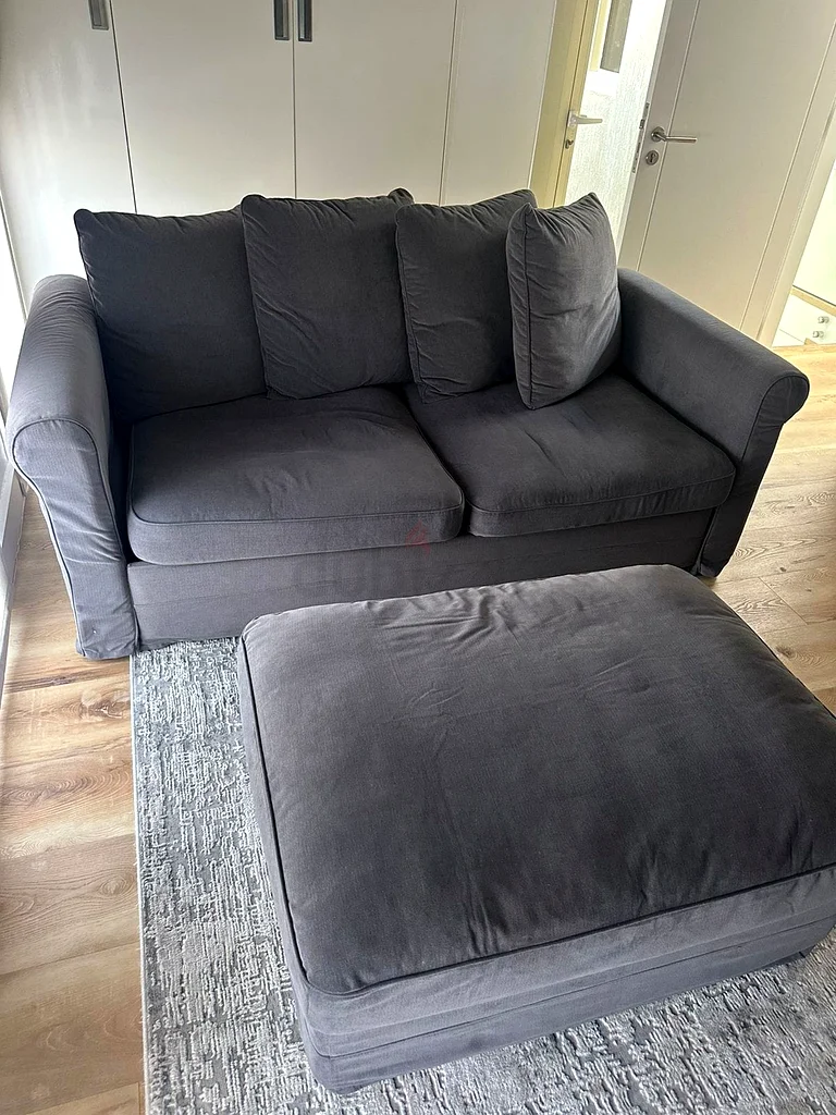 Ikea gronlid Two seater sofa bed with footstool