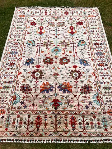 172 x 240 cm | new Handmade Beautiful Sultani Carpet Soft Brown