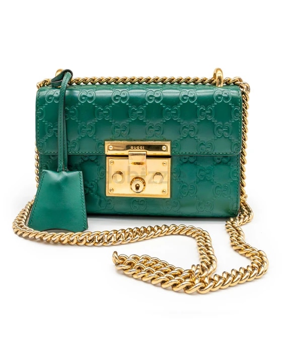 Gucci Green Guccissima Leather Small Padlock Shoulder Bag | dubizzle