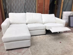 Selling high quality pottery barn sectional L shape feather filled sofa ...