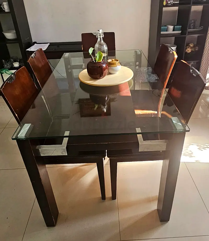 Glass top Dining Table Set