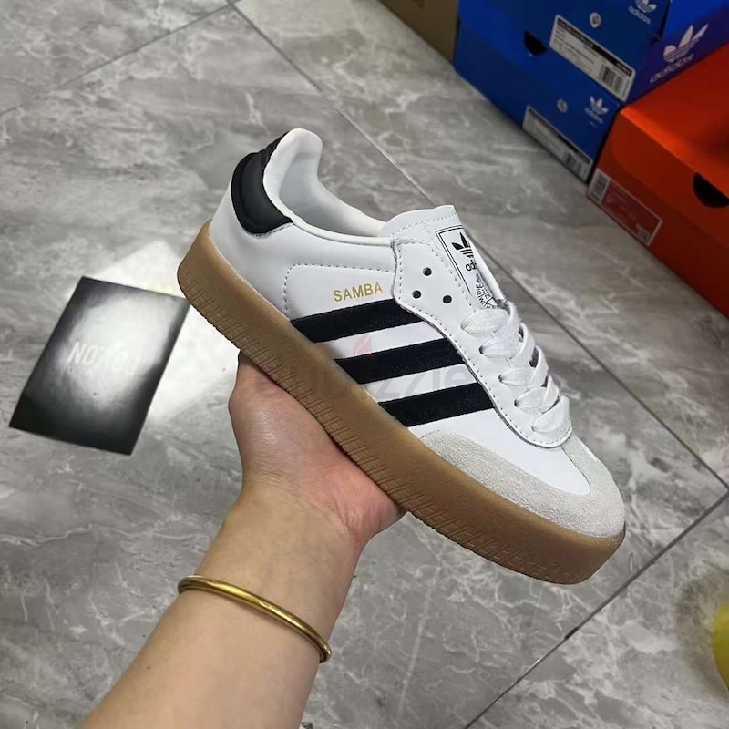 adidas Sambae White Black Gum Platform Casual Shoes unisex | dubizzle