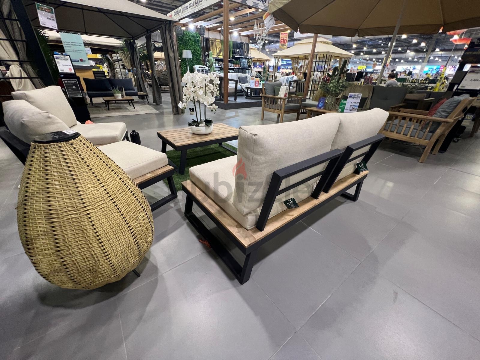 Two Seater Sofa Chair And Table - Lattery Acacia Outdoor Furniture ...