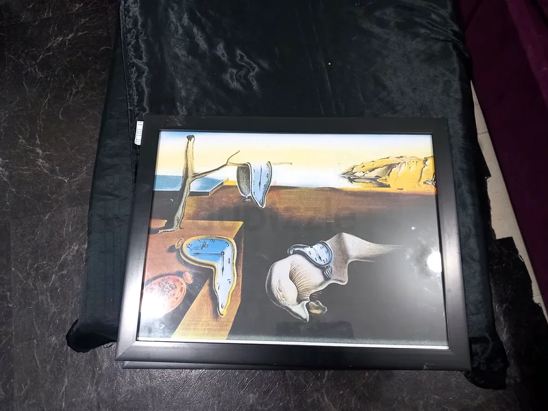 Strange Clocks Wall Art with Frame, New Black63184724238594111