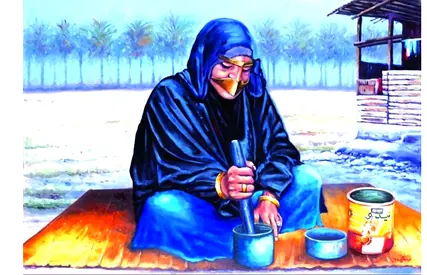 A distinctive artwork about the UAE heritage with a new frame.