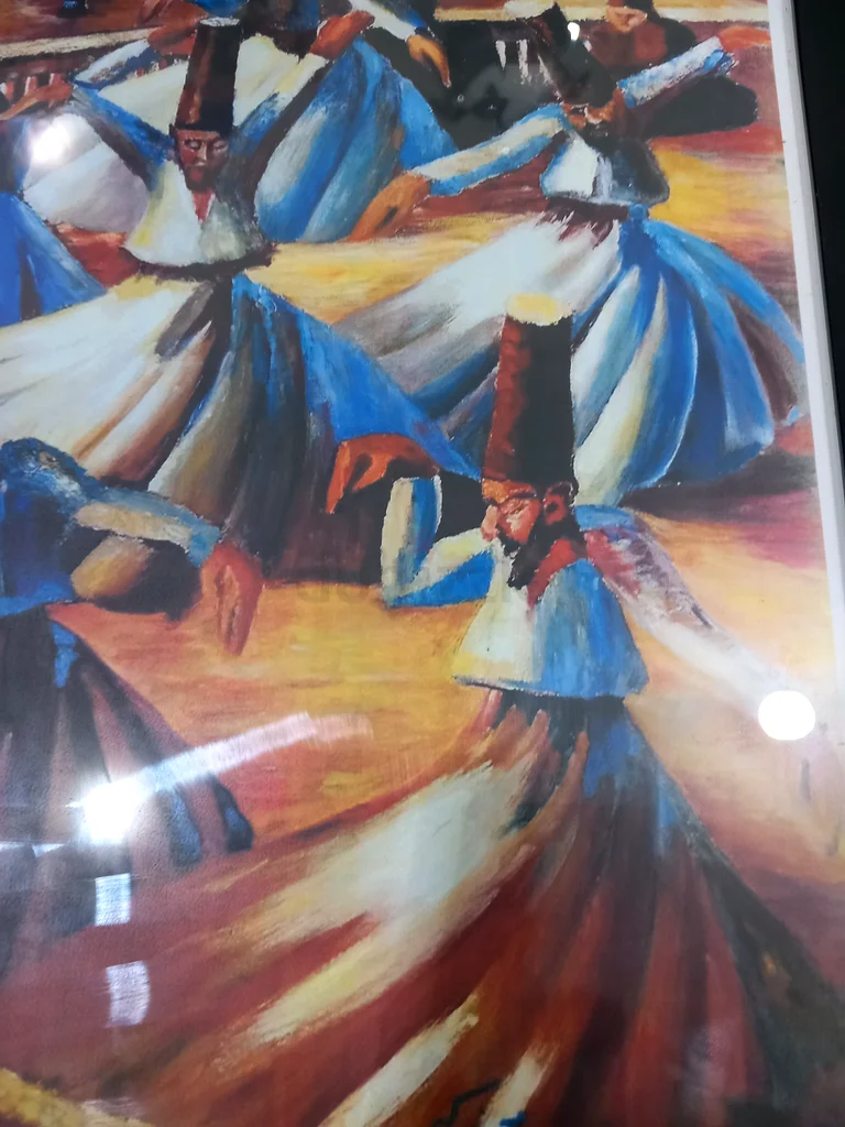 A painting full of the splendor of the dervish spirit, presented in a new frame63184717612417114