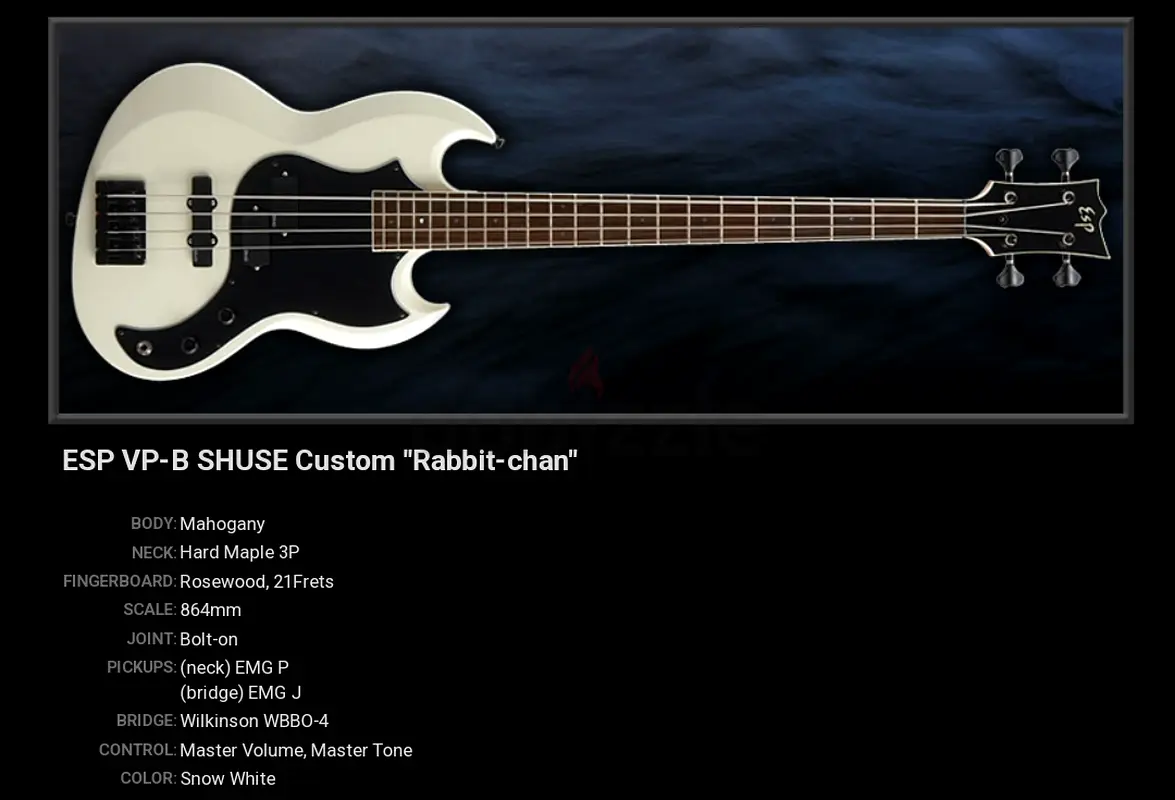 ESP VP-B SHUSE Custom Rabbit-chan | دوبيزل