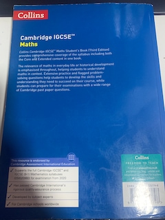 Cambridge IGCSE maths student book | dubizzle