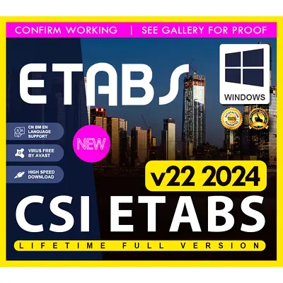 CSI ETABS Ultimate v22 2024  | Full Version Lifetime