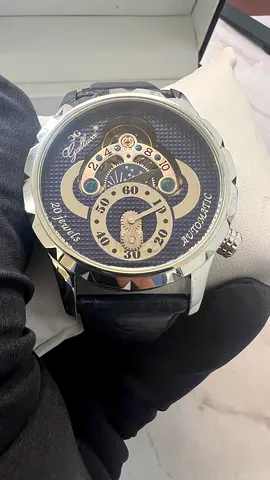 GALLUCCI AUTOMATIC 20 JEWELS SKELETON WATCH RETRO HOURS/ DAY  NIGHT