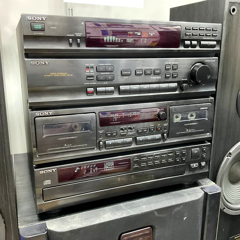 Sony stereo sound system, large Sony recorder63261810707843111
